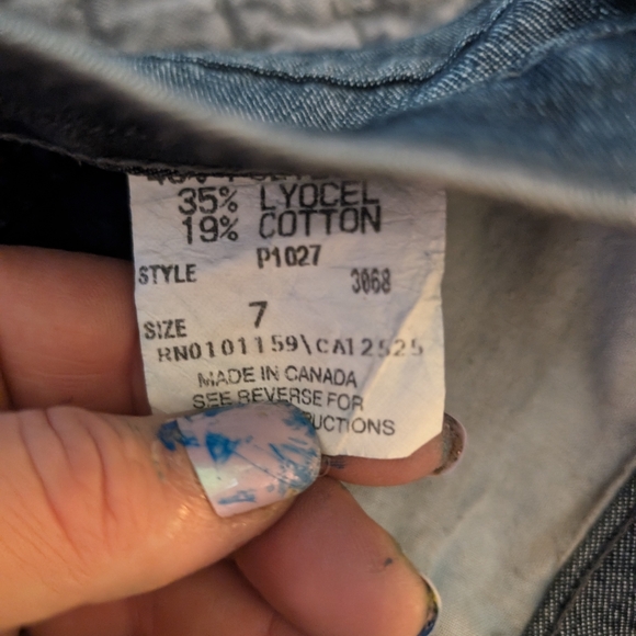 RARE Liquid X med wash shiny waxed/metallic finish shorts size 7 - Picture 4 of 7